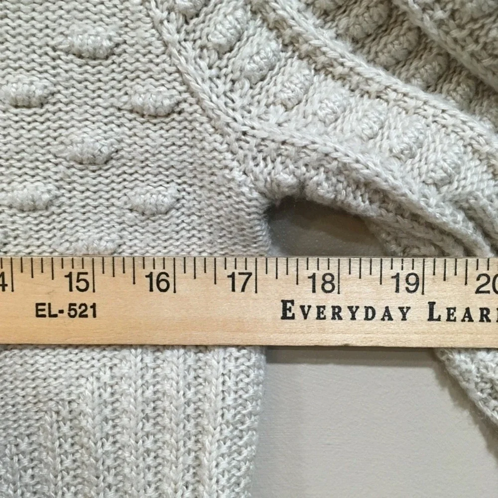41 Hawthorn Women L Chunky Knit Sweater Cream Heritage Coastal Cottage Fisherman